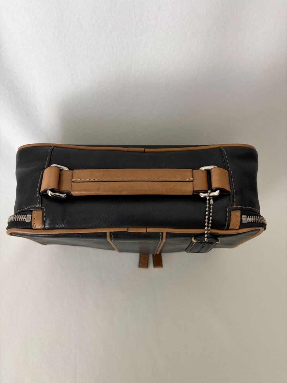COACH Vintage Leather Toiletry Bag Costmetic Pouch Black - Picture 10 of 14